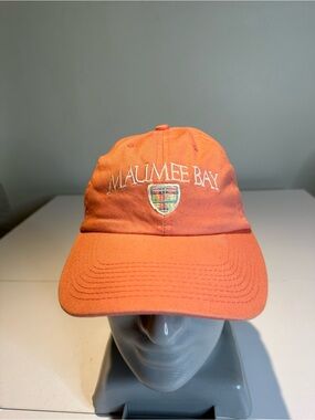 MAUMEE BAY Coral Embroidered Baseball Cap